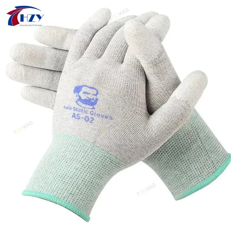 MECHANIC AS02 Elasticity Non-Slip Carbon Fiber Gloves for Phone Electronic Parts Repair  Anti-static Protective  L/M Size Gloves