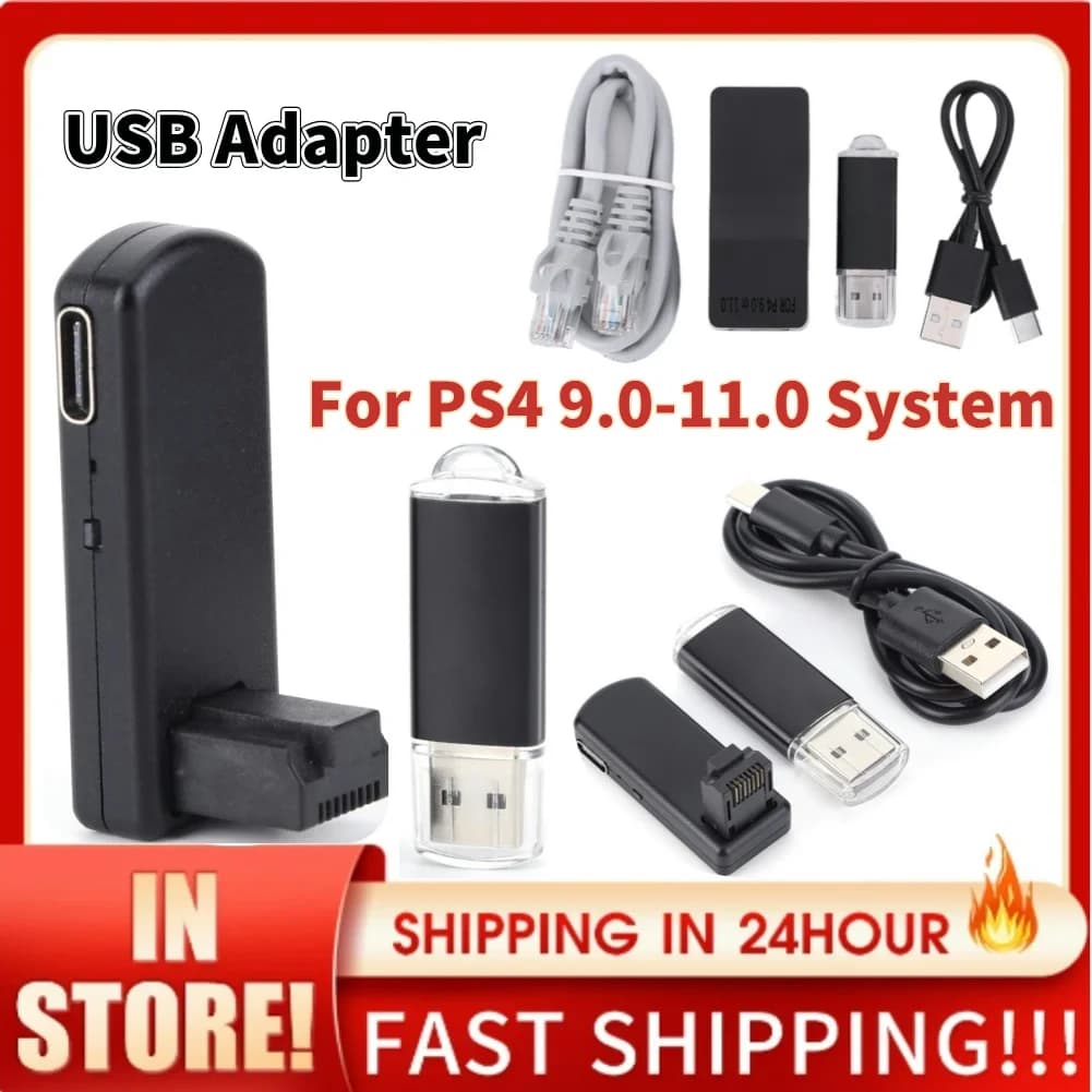 One-Key JB Tool Mod Kit JB USB Adapter with Type-C Cable Kit Game Accessories for PS4/PS4 Pro/PS4 Slim 9.0-11.0 System