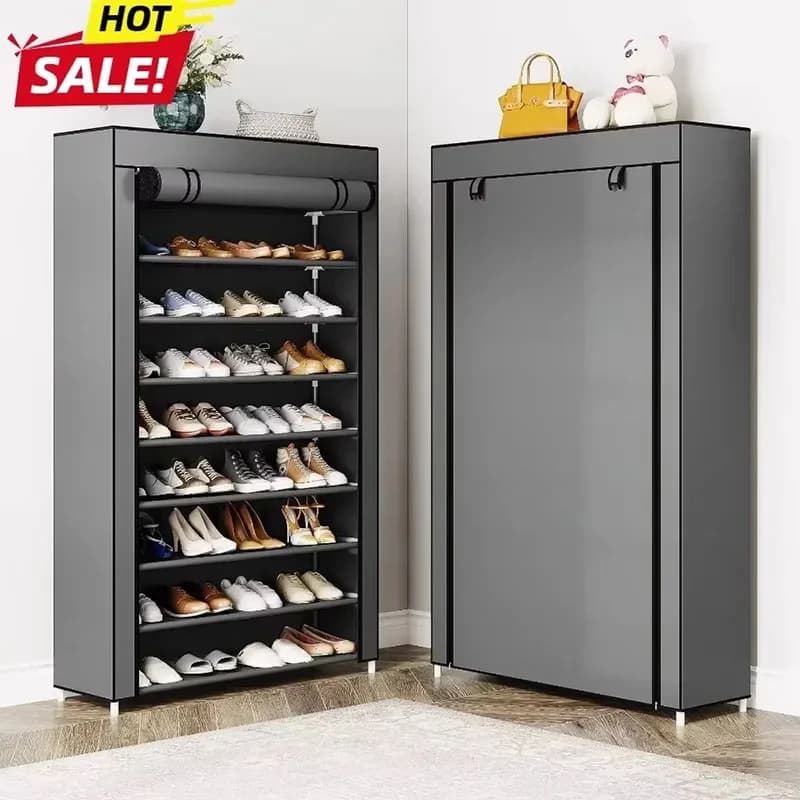 Non-woven dormitory door simple cabinet simple shoe rack multi-layer space saving and economical home dustproof box cabinet