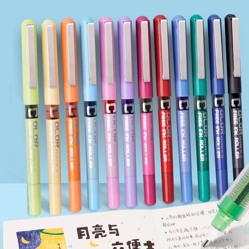 7Pcs/set Cute RollerBall Pens,0.38/0.5mm Ballpoint Pen, for Writing School Office Stationary Kawaii Color Gel Pens