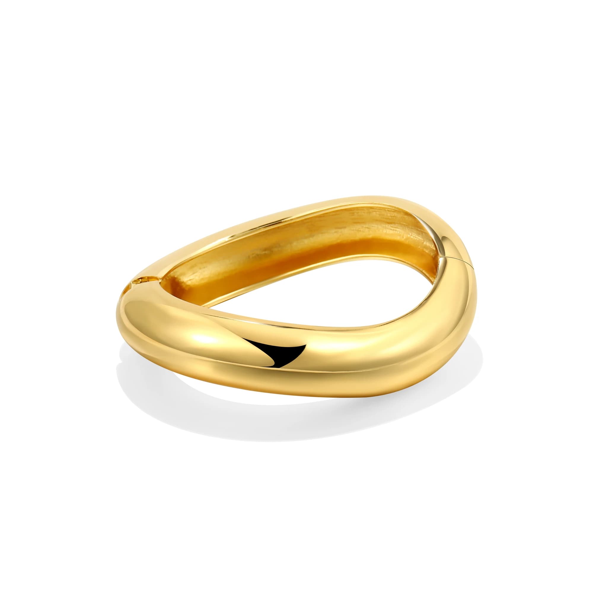 Badu Vintage Irregular Wide Metal Chunky Cuff Bangle Bracelets For Women Minimalist Hinged Arm Wrist Jewelry Gifts