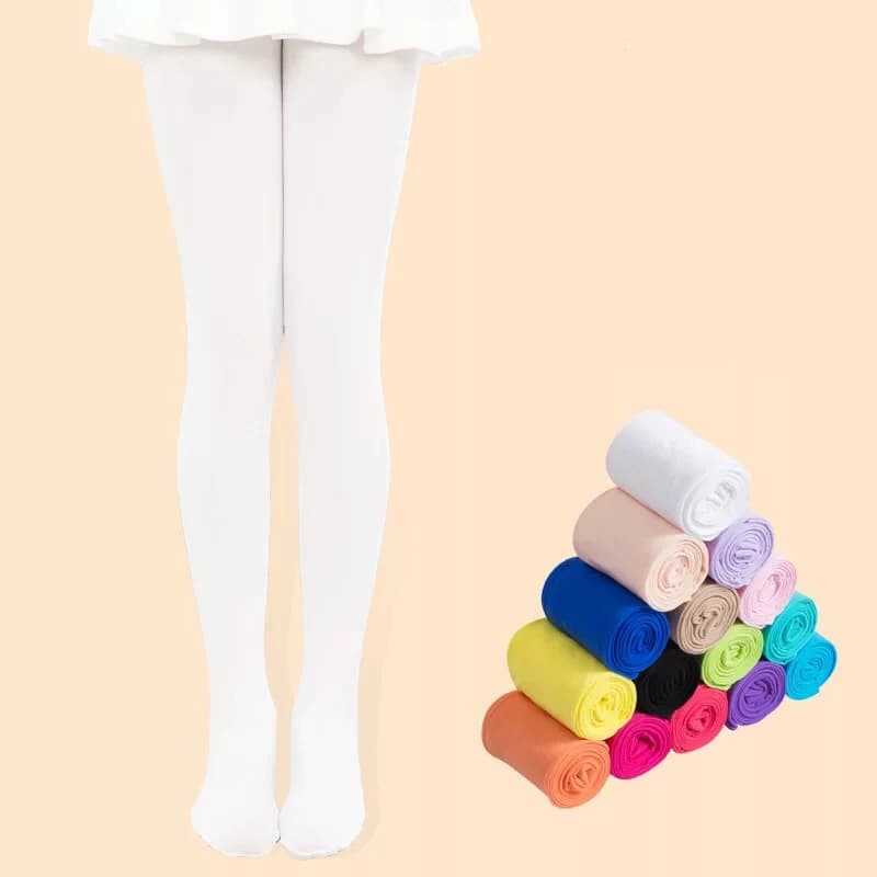 Spring/autumn candy color child tights for baby girl kids velvet white pantyhose stockings for infant student ballet dance socks