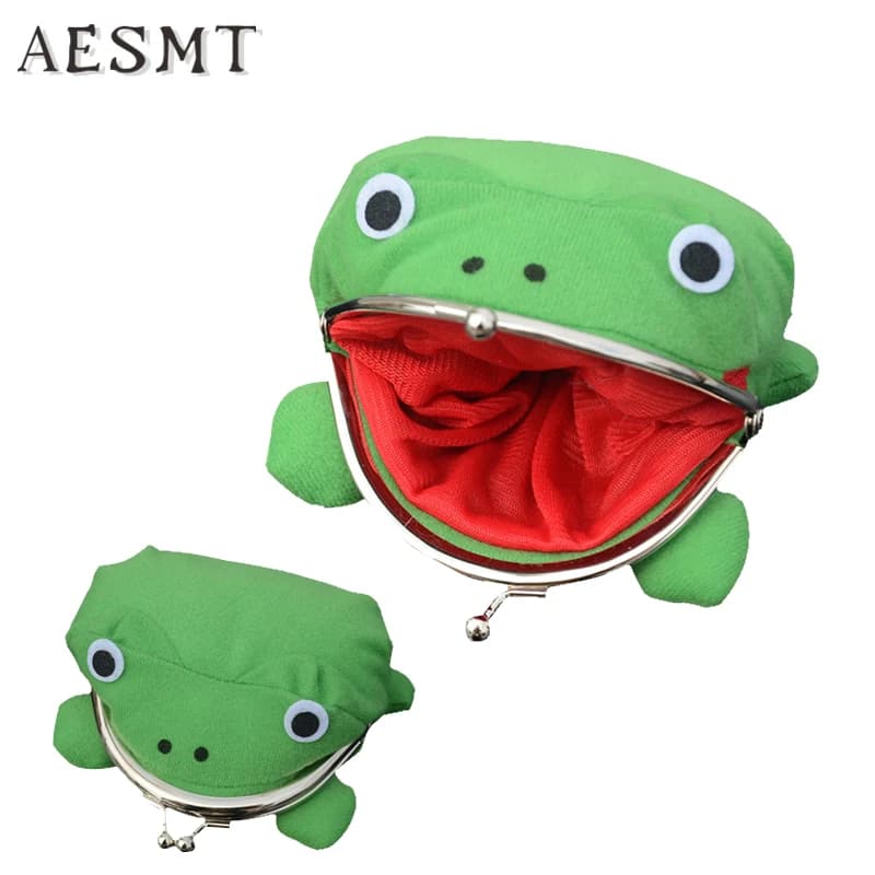 Anime Cartoon Frog Wallet Cosplay Accessory Wallet Coin Purse Manga Flannel Wallet Cute Purse Kids Gifts Kawaii Accessories
