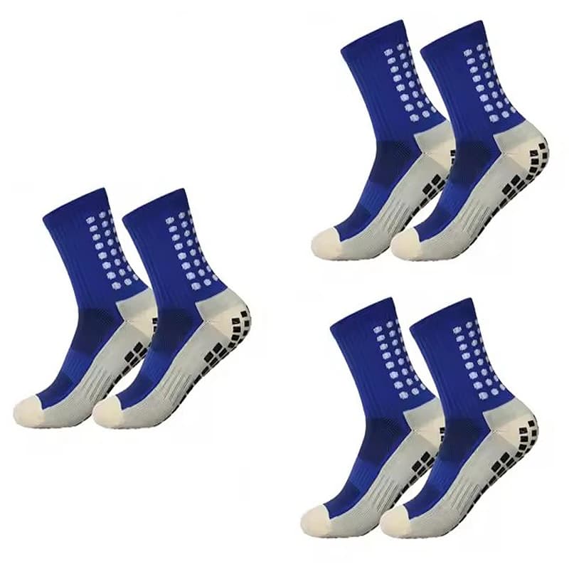 3 Pairs of New Men's Football Socks Sports Bike Grabbing Socks Anti Slip Grabbing Pads Football Basketball Sports Socks