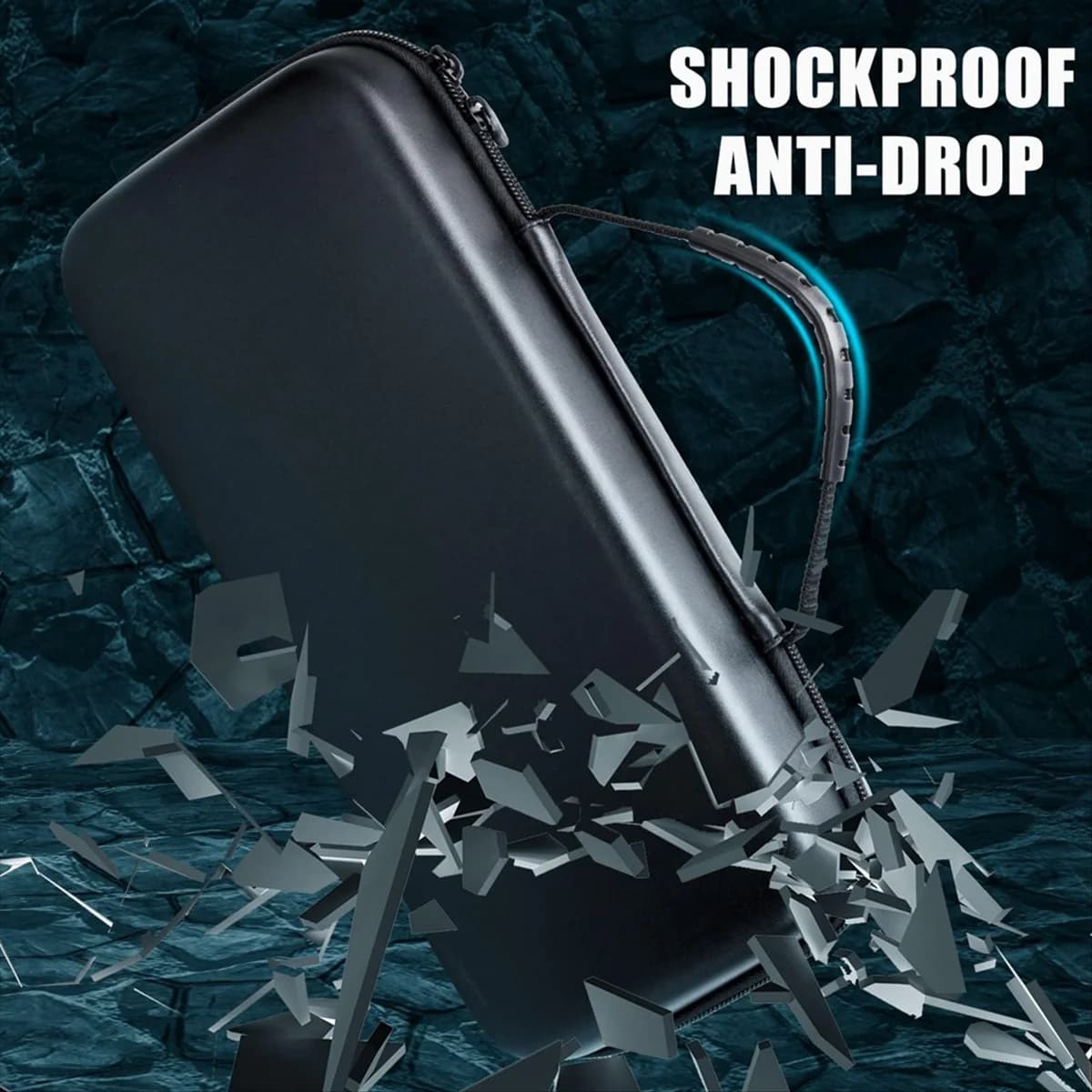 Portable Storage Bag Carrying Case for MSI Claw Game Console EVA Waterproof and Anti Drop Protective Handbag White