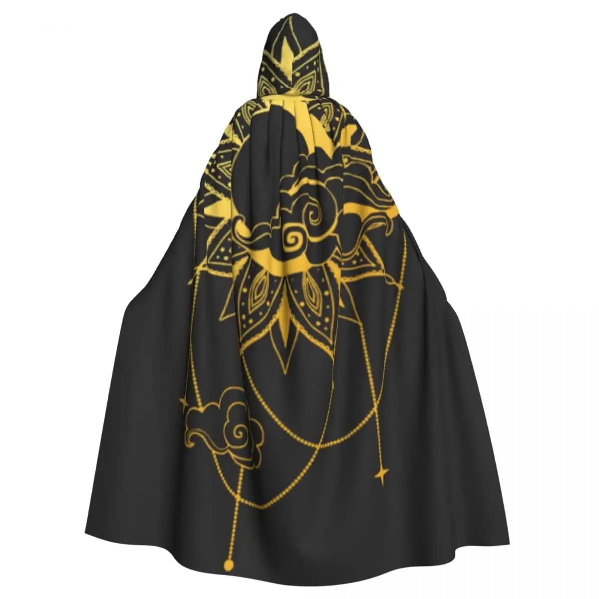 Moon And Sun Hooded Coat Halloween Cosplay Costume Vampire Devil Wizard Cape Gown Party