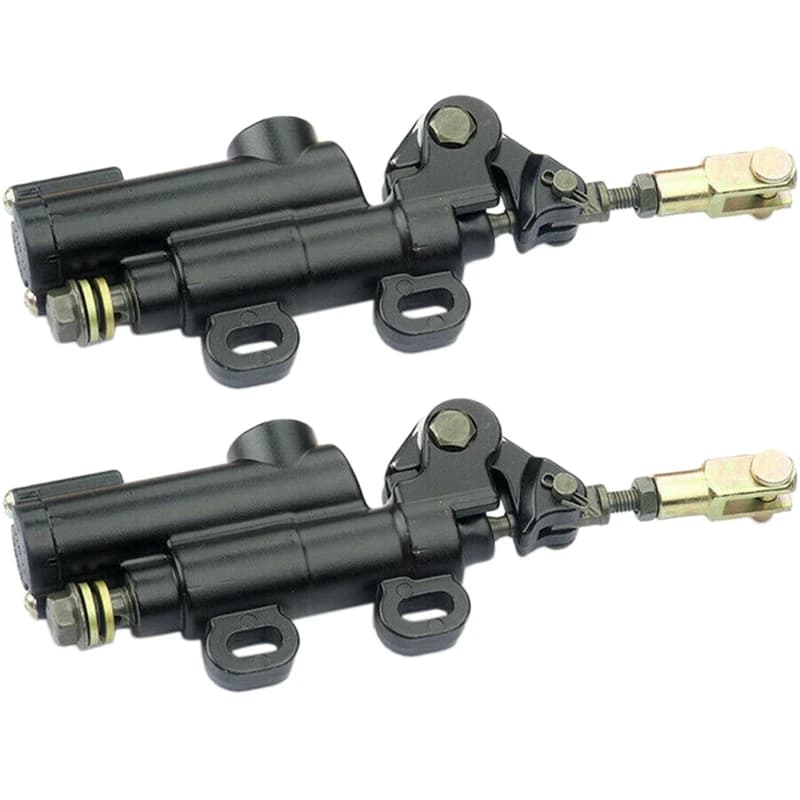2X Universal Motorcycle Rear Hydraulic Brake Master Cylinder Pump For Yamaha Suzuki Kawasaki ATV Dirt Bike