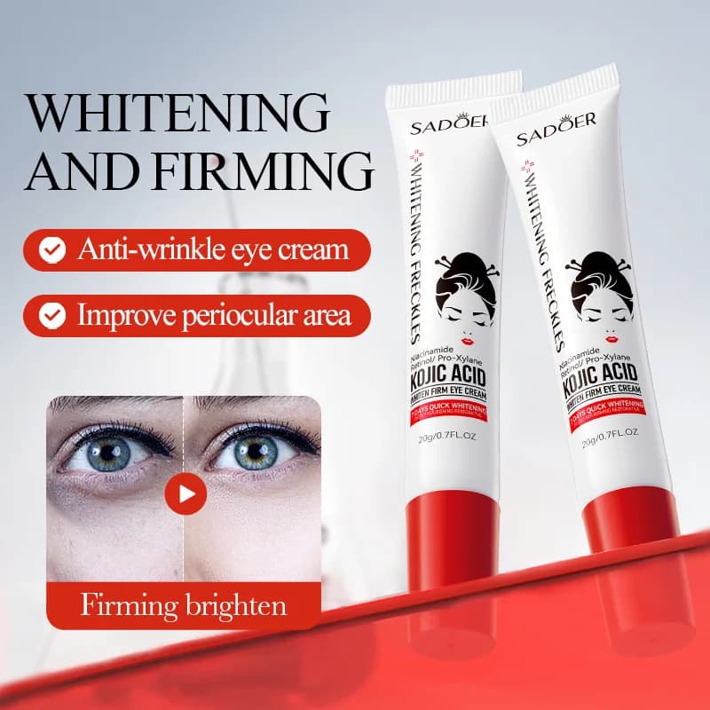 Kojic Acid Whitening Eye Cream Eye Bag Remover Brightening Eye Anti-dark Circles Eye Bags Anti-wrinkle Firming Fine Lines