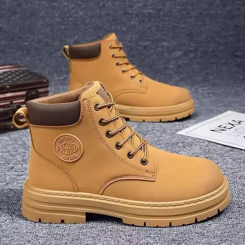 2025 Autumn New Men's Luxury Boots Comfortable Breathable Waterproof Men's Shoes Fashionable Men's Work Boots Motorcycle Boots