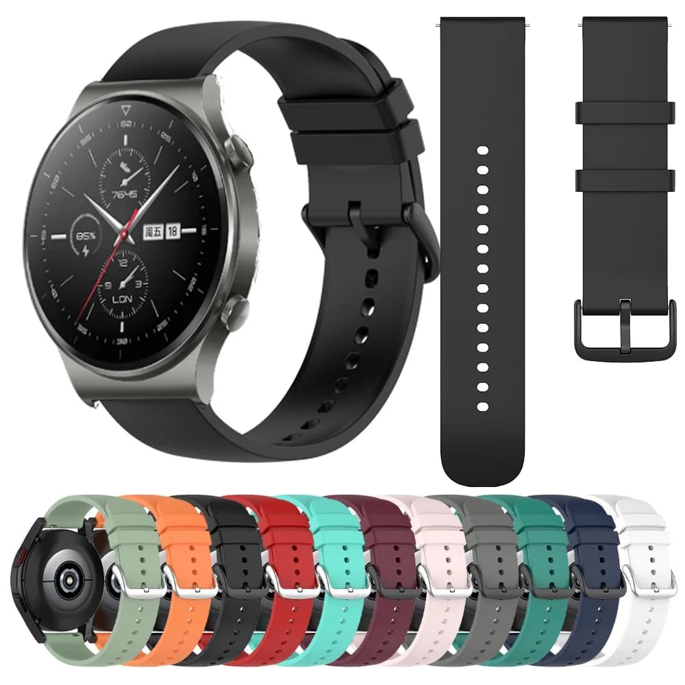 22mm 20mm Silicone Watch Straps For Huawei Watch Band GT 4 GT3 GT 2 Pro 42mm 46mm GT2E Sports Wristband Watch 4 3 Pro Bracelet