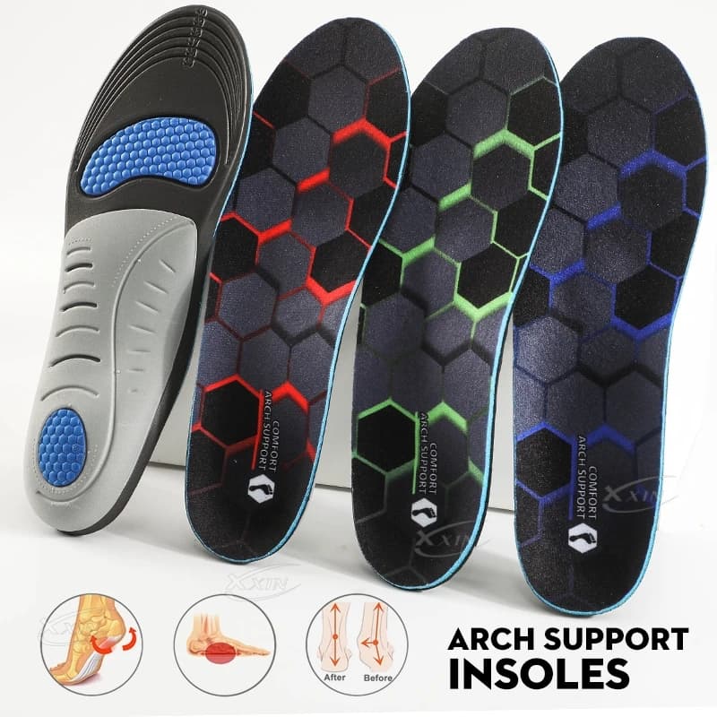 【Xxin】Arch Support Insoles Lightweight EVA Sports Shoe Insole Men Women Running Elastic Insoles size 35-45