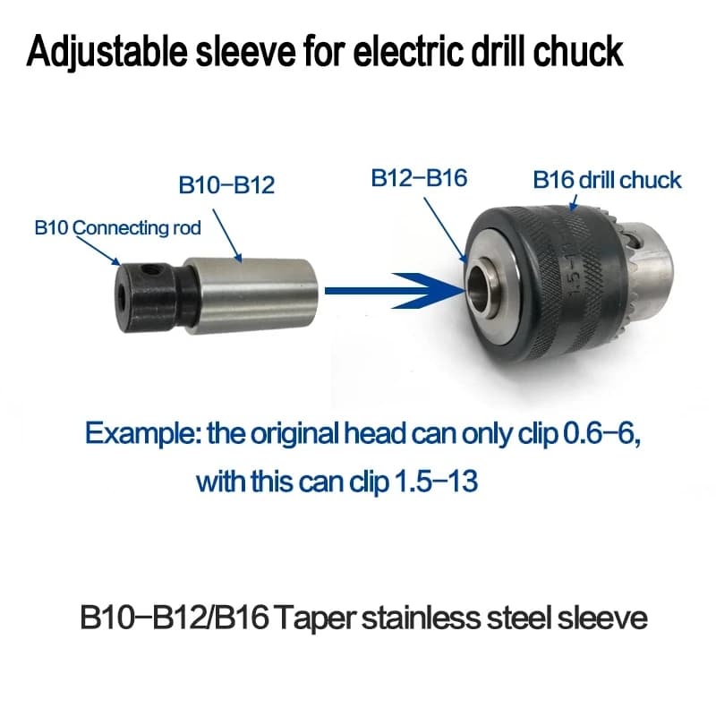 B10-B12 B12-B16 B10-B16 Conversion Bit Drill Chuck Conversion Sleeve Variable Diameter Milling Machine Chuck Conversion Barrel