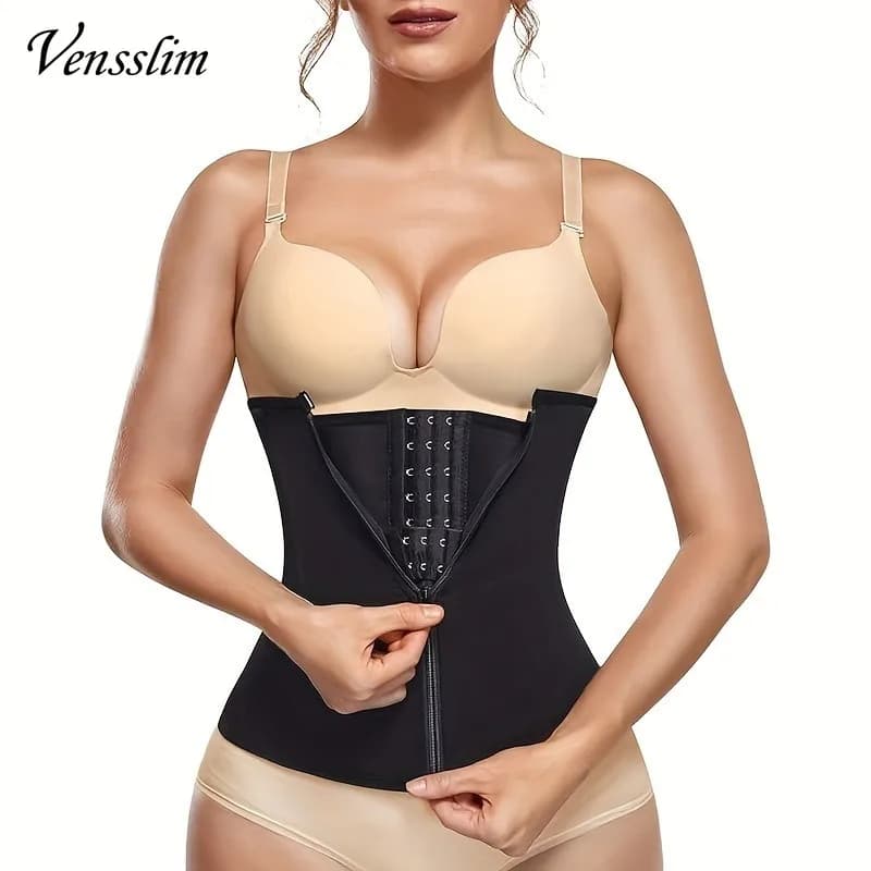 Vensslim Waist Trainer Tummy Control Wrap Women Zipper Slimming Girdle Body Shaper Belt Hpt Thermo Neoprene Sauna Sweat Cincher