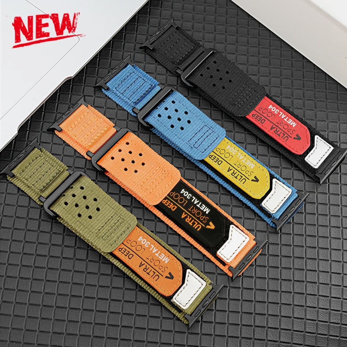 Nylon Strap for Apple Watch Band 42mm 44mm 45mm 49mmTactical Bracelet for Iwatch Series 8 7 5 4 SE 6 3 Replacement Strap