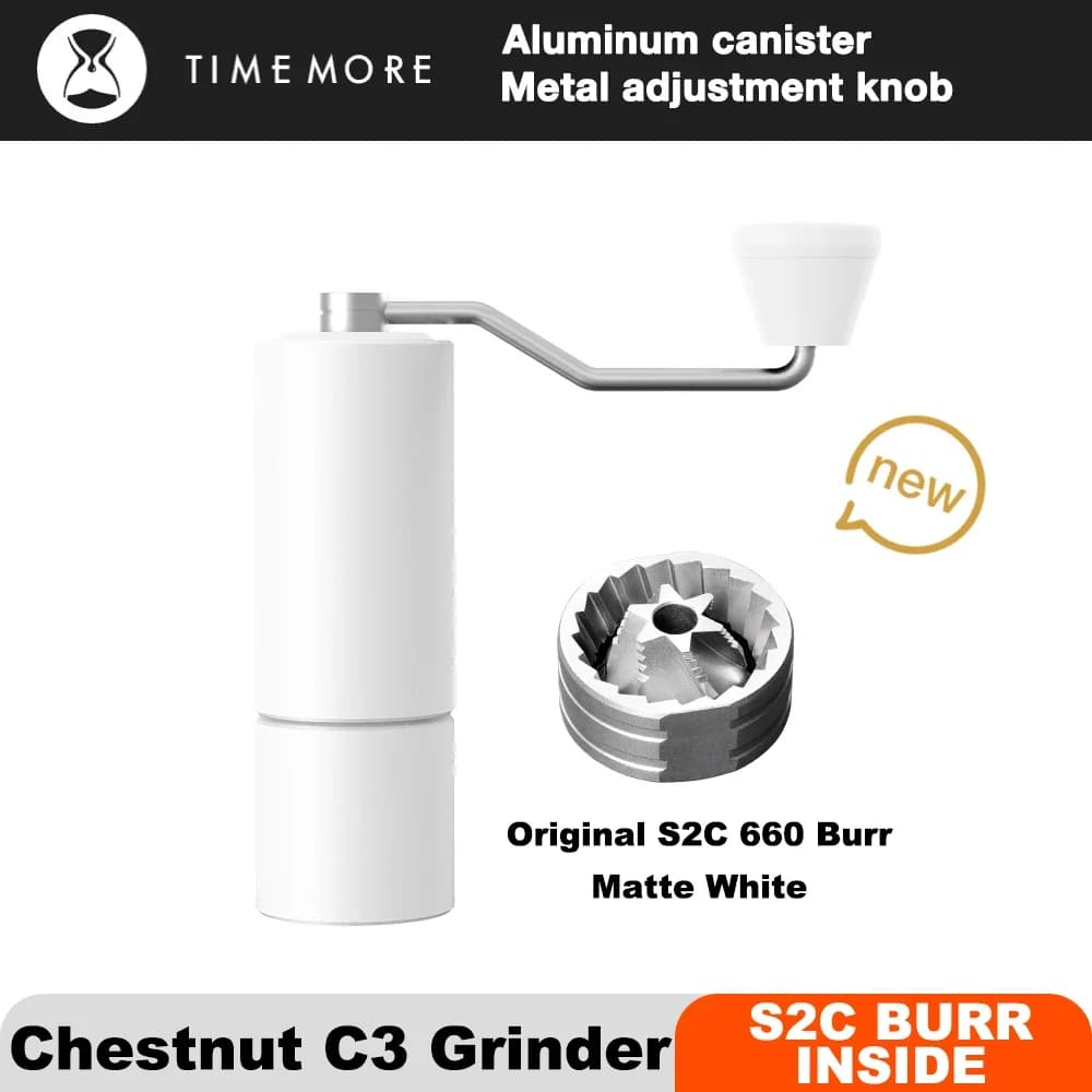 TIMEMORE Chestnut C3 Manual Coffee Grinder S2C Burr Inside Portable Hand Coffee Mill Grinder With Double Bearing Positioning