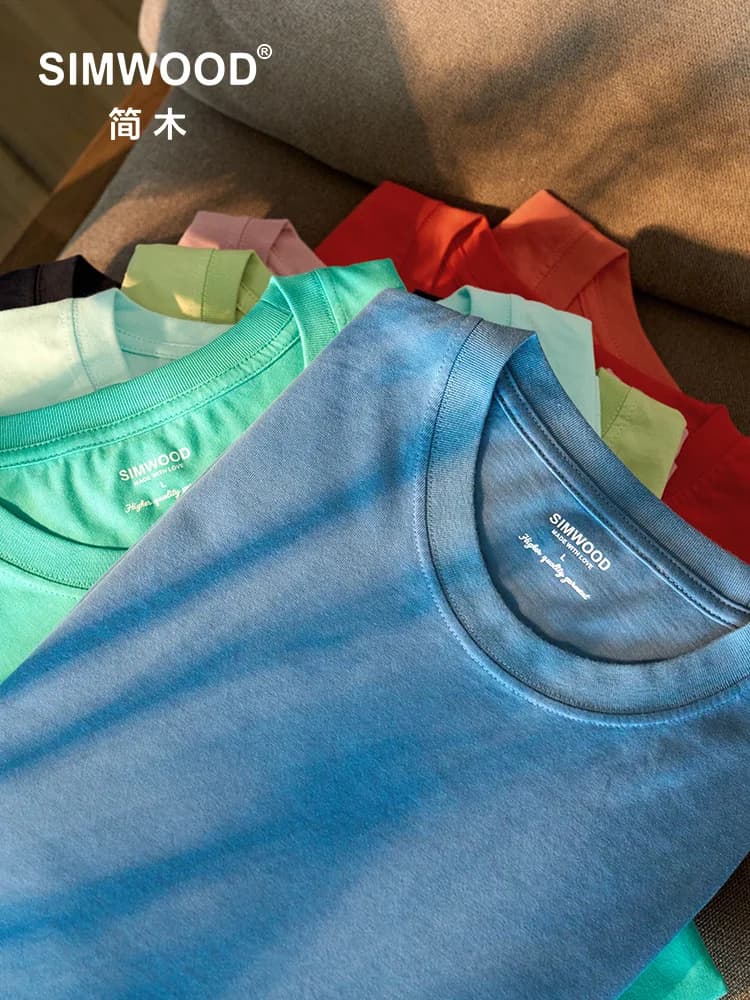 SIMWOOD 2025 Summer New 100% Cotton White Solid T Shirt Men Causal O-neck Basic T-shirt Women High Quality Classical White Tops