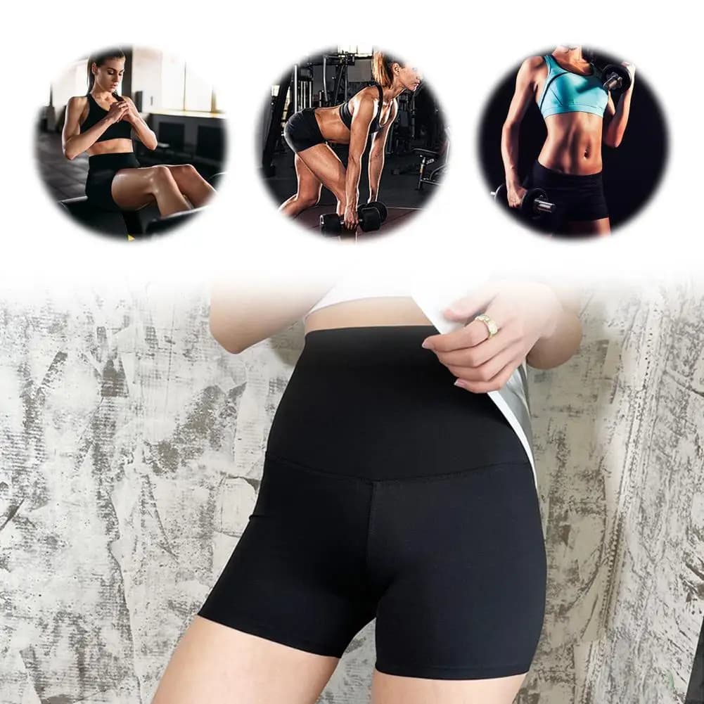 1pcs Women Sauna Sweat Pants Thermo Fat Control Legging Fitness Control Body Panties Slim Waist Stretch Shorts Shapers M7P3