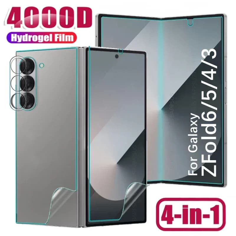 Hydrogel Film For Samsung Galaxy Z Fold 6 5 4 Front Back Screen Protector Tempered Glass Camera Lens Film for ZFold6 Fold4 Fold3