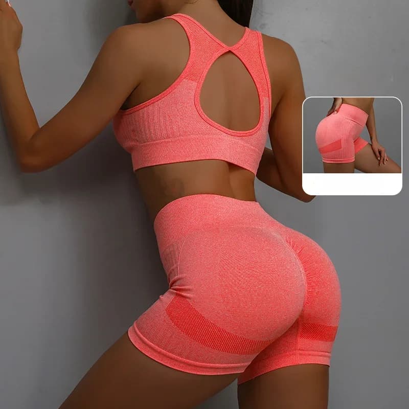 Yoga Suit Yoga Sports Underwear Women's Fitness Suit Vest Running Sports Yoga Shorts Set Yoga Set  Workout Set