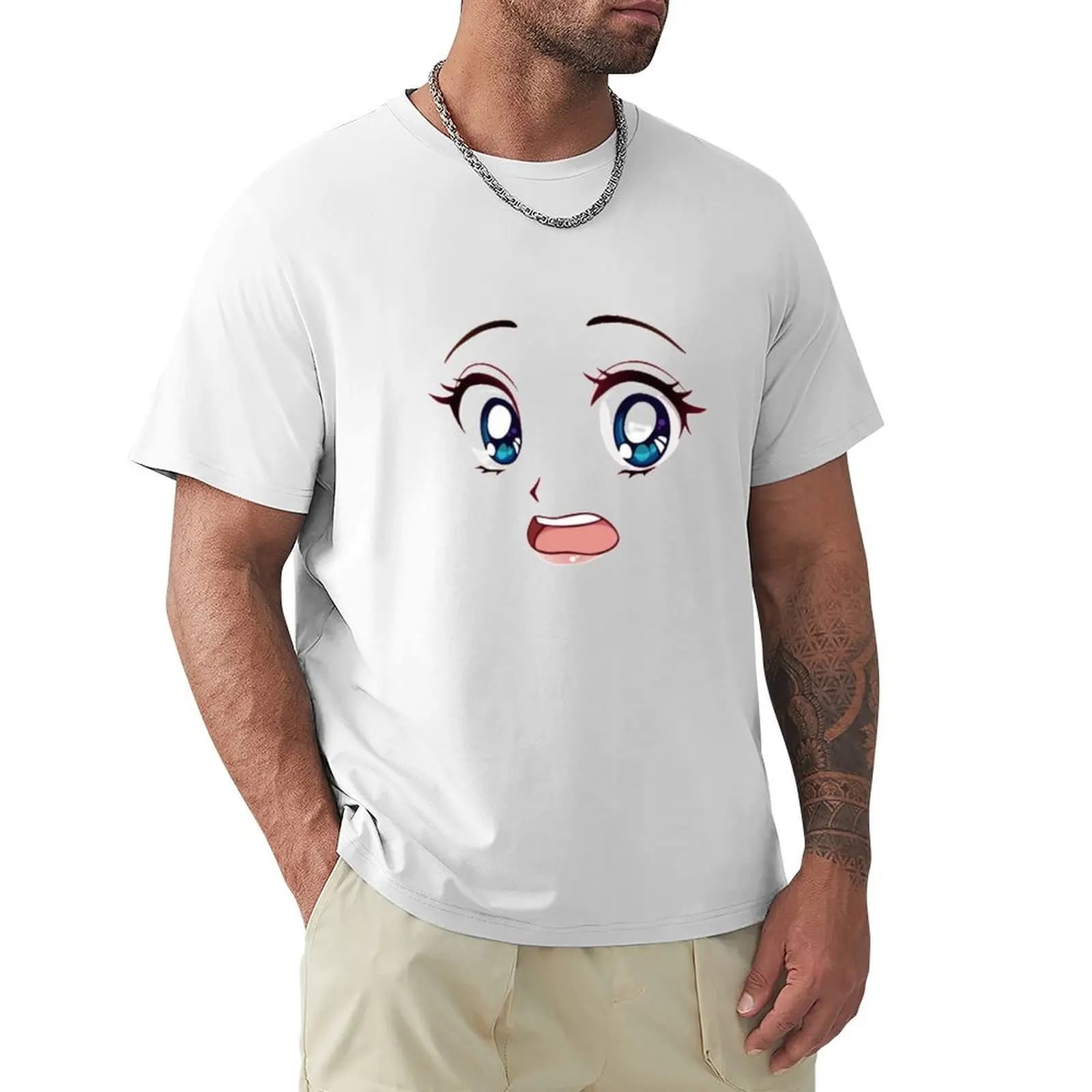 Anime Girl Case Funny And Cute T-shirt tops cute clothes Men's t-shirt