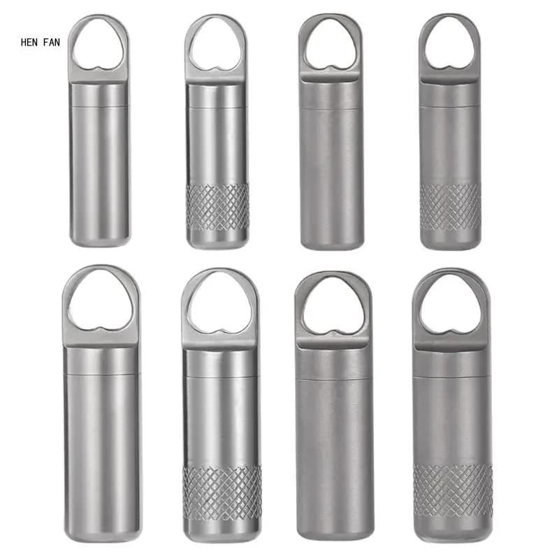 Titaniums Waterproofs Pills Box Pocket Pills Case Bottles Enduring M89D