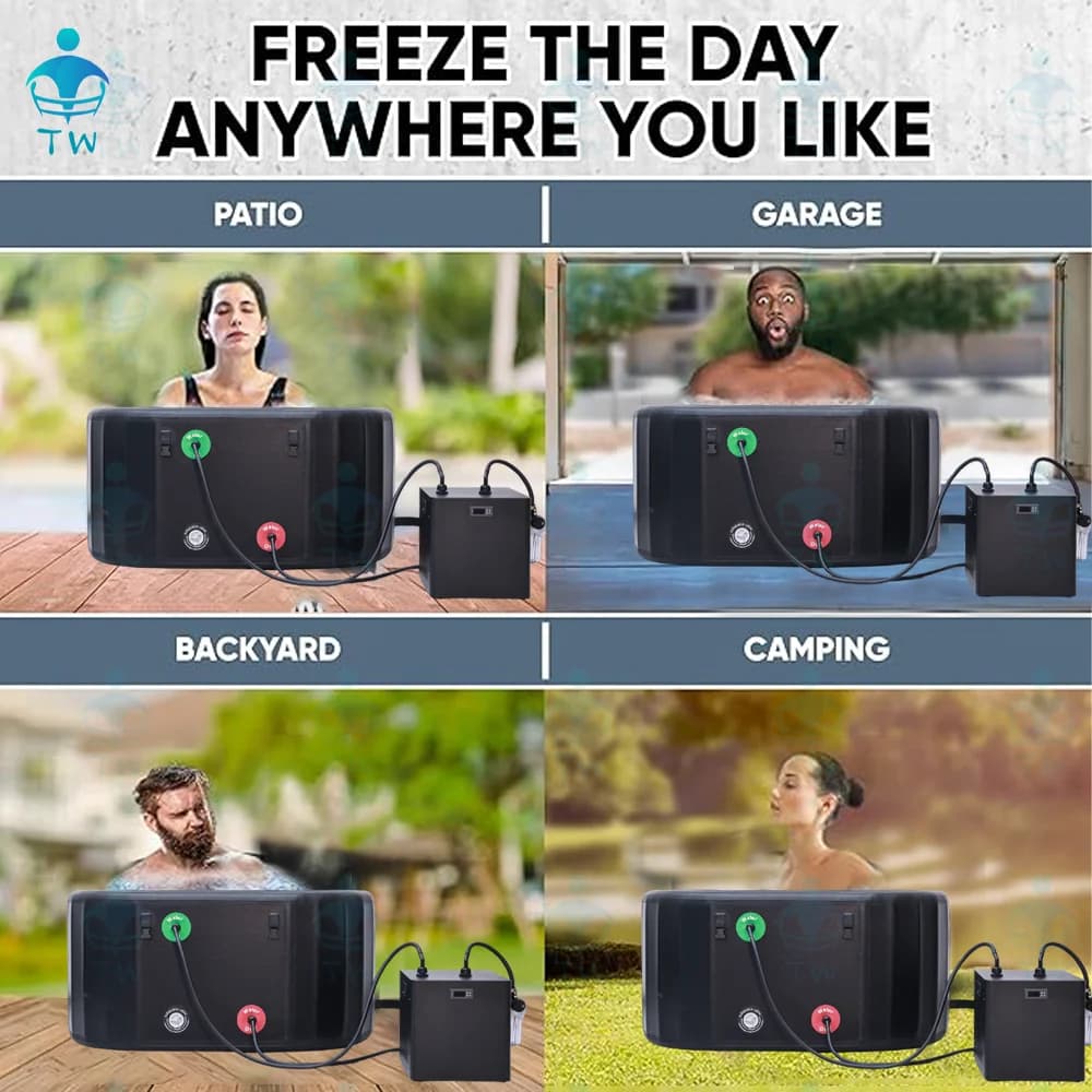 Inflatable Ice Bath Tub With Chiller,Cold Plunge for Recovery,Portable Outdoor Bathtub,Advanced Ice Tub with Temperature Control
