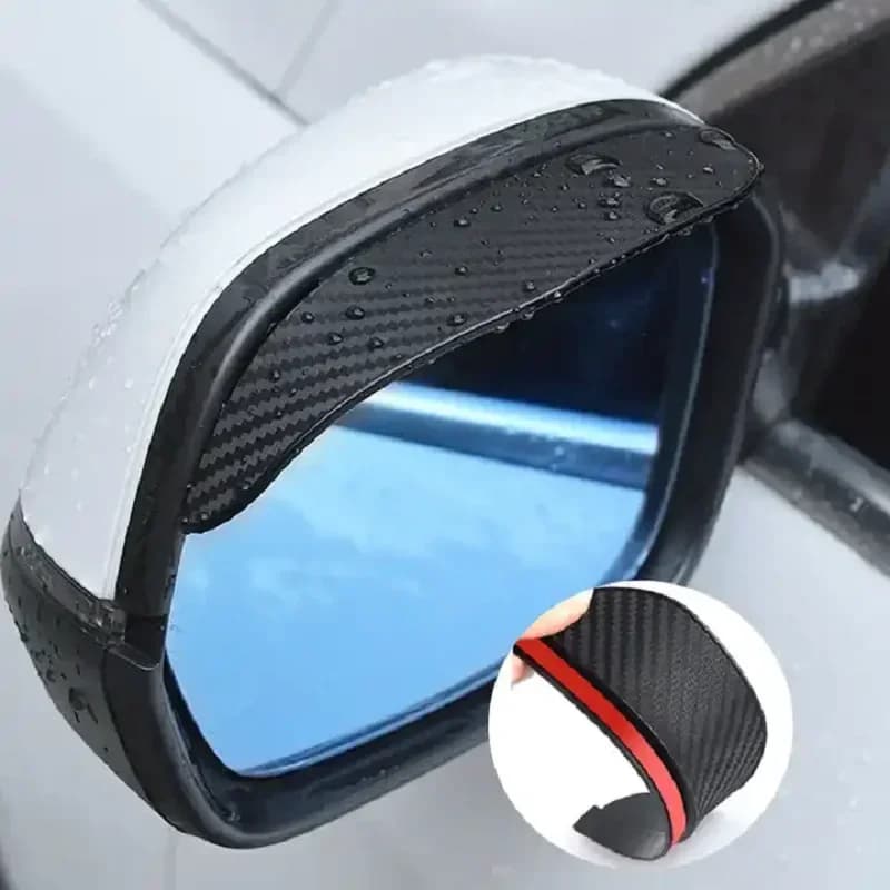 Car rearview mirror rain eyebrow carbon fiber sunshade car side view mirror sunshade rain cover car rearview mirror accessories