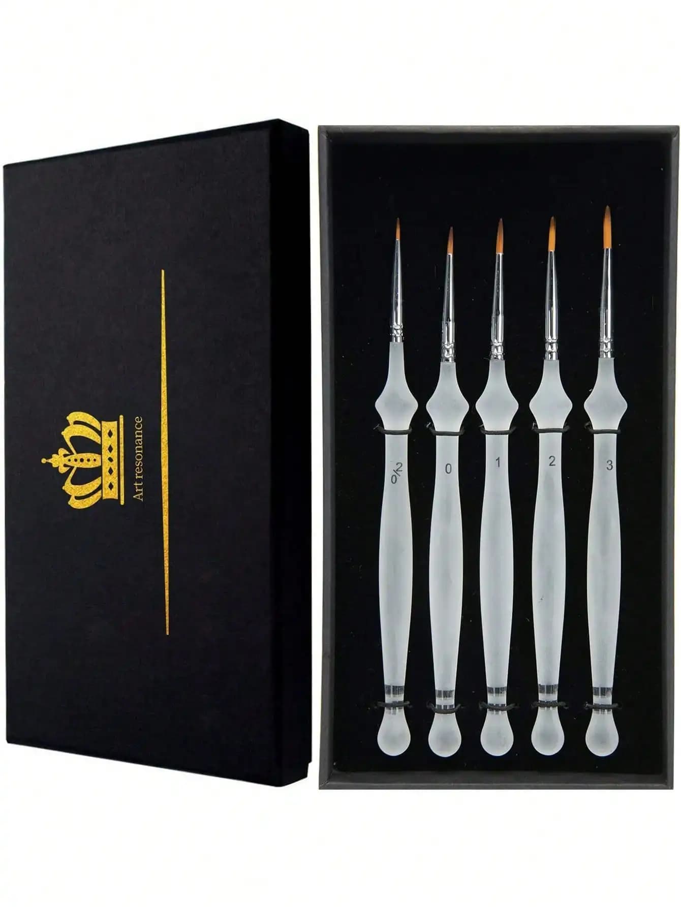 5 Pieces Transparent Fine Detail Paint Brushes Set
