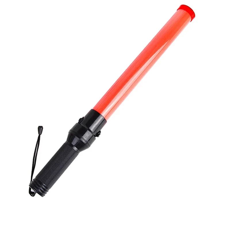54cm Outdoor LED Red Flashing Light Road Traffic Signal Warning Plasitc Wand Ref  Safety Command Tool
