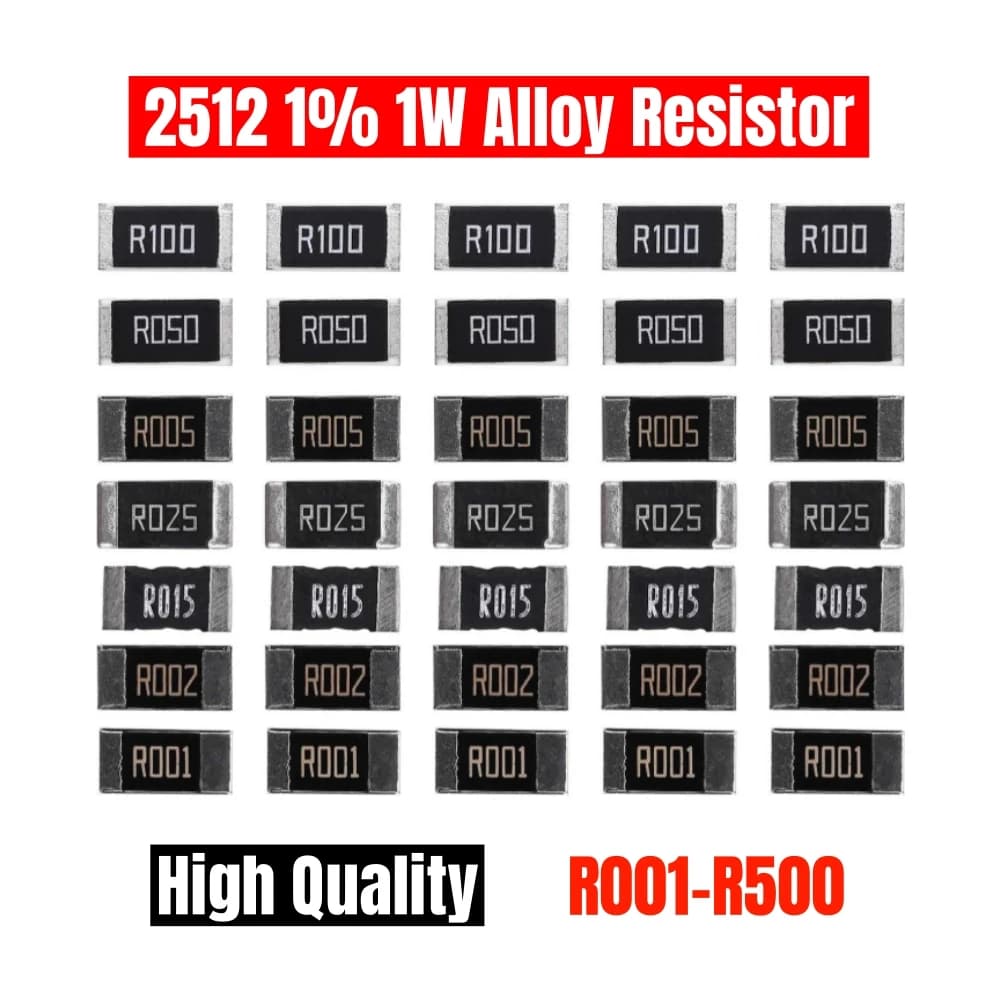 10PCS 2512 SMD Alloy Resistor 1W 1% 0.001 0.01 0.012 0.03 0.05 0.06 0.1 R100 R140 R110 0.2 0.22 0.3 R030 R060 R070 0.33 0.5R ohm