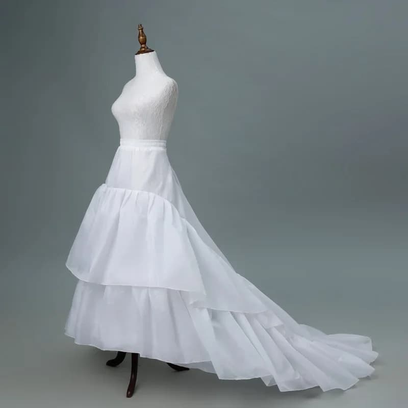 Bridal Wedding Large Trailing Wedding Dress Multi-Layer Steel Ring Supported Bustle Elastic Slip Dress
