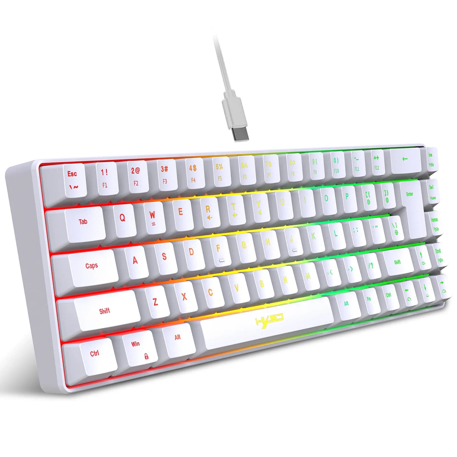H61K Mechanical k Wired Streamer Mini Gaming Keyboard 19-Key Conflict-Free Membrane Keyboard but Mechanical Feel for Game/Office