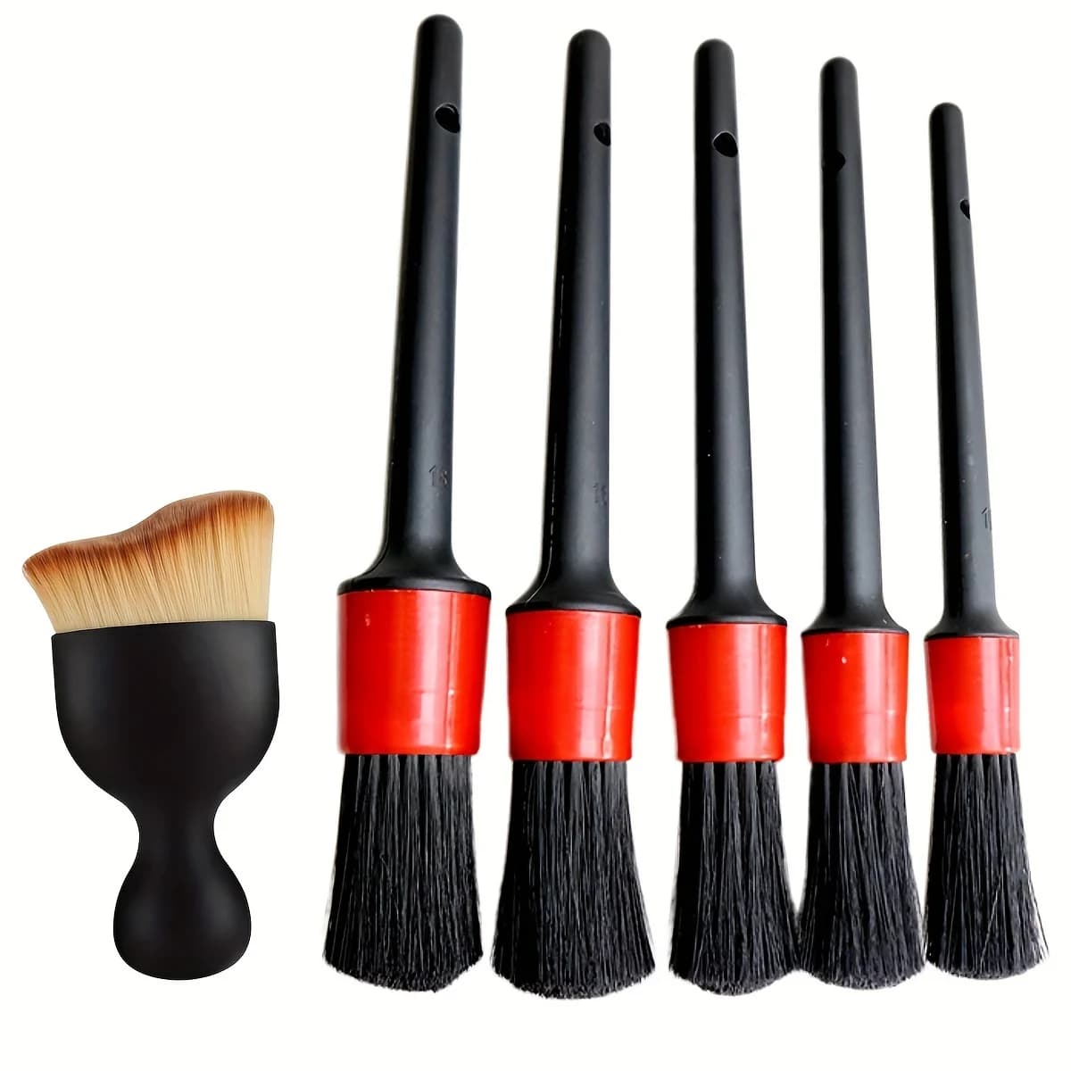 6PC Car Wash Soft Hair Brush Details Home Car Dual Use Small Brush Car Interior Gap Multi functional Air Outlet Cleaning Tool