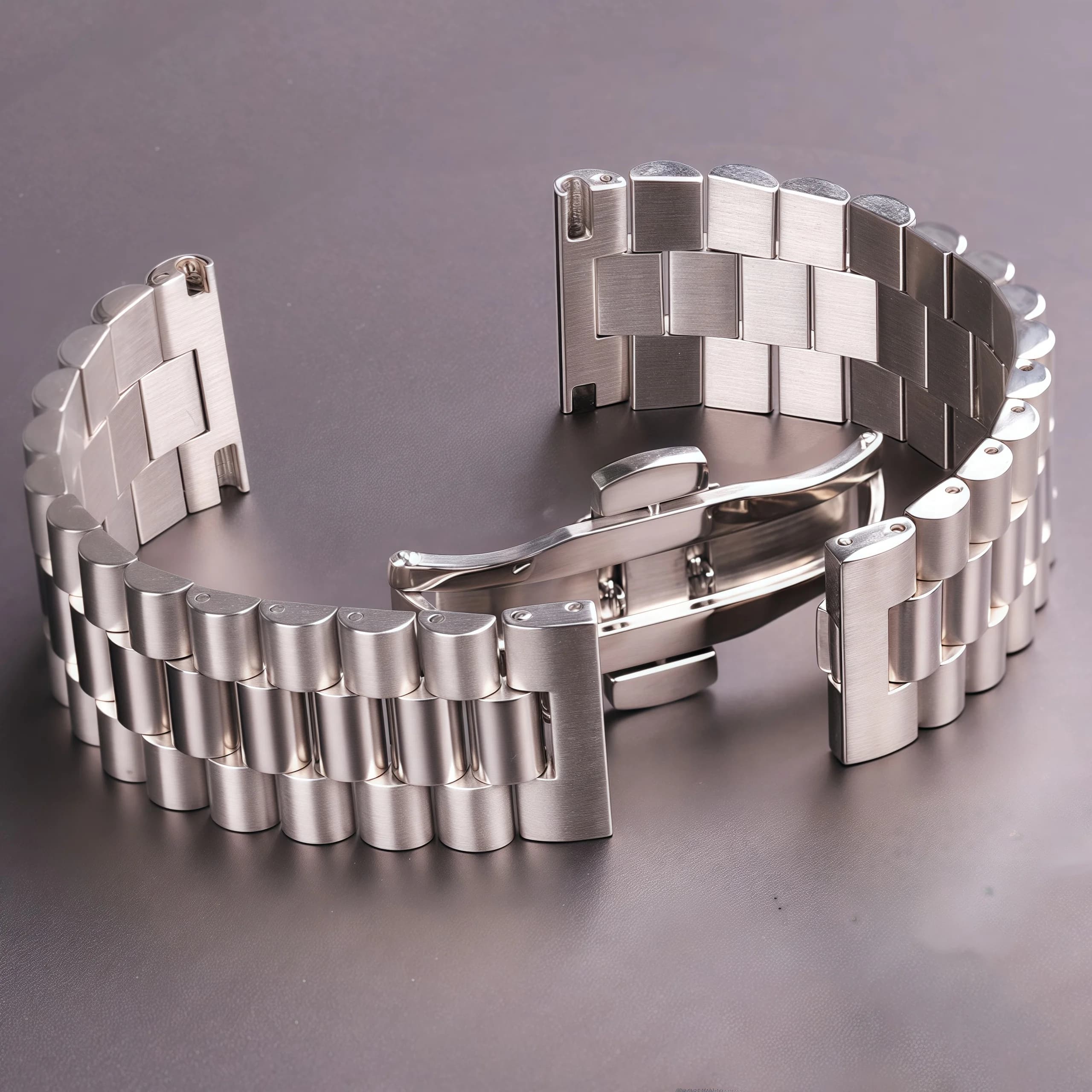 Stainless Steel Watchbands Bracelet Women Men Silver Solid Metal Watch Strap 16mm 18mm 20mm 21mm 22mm Accessories