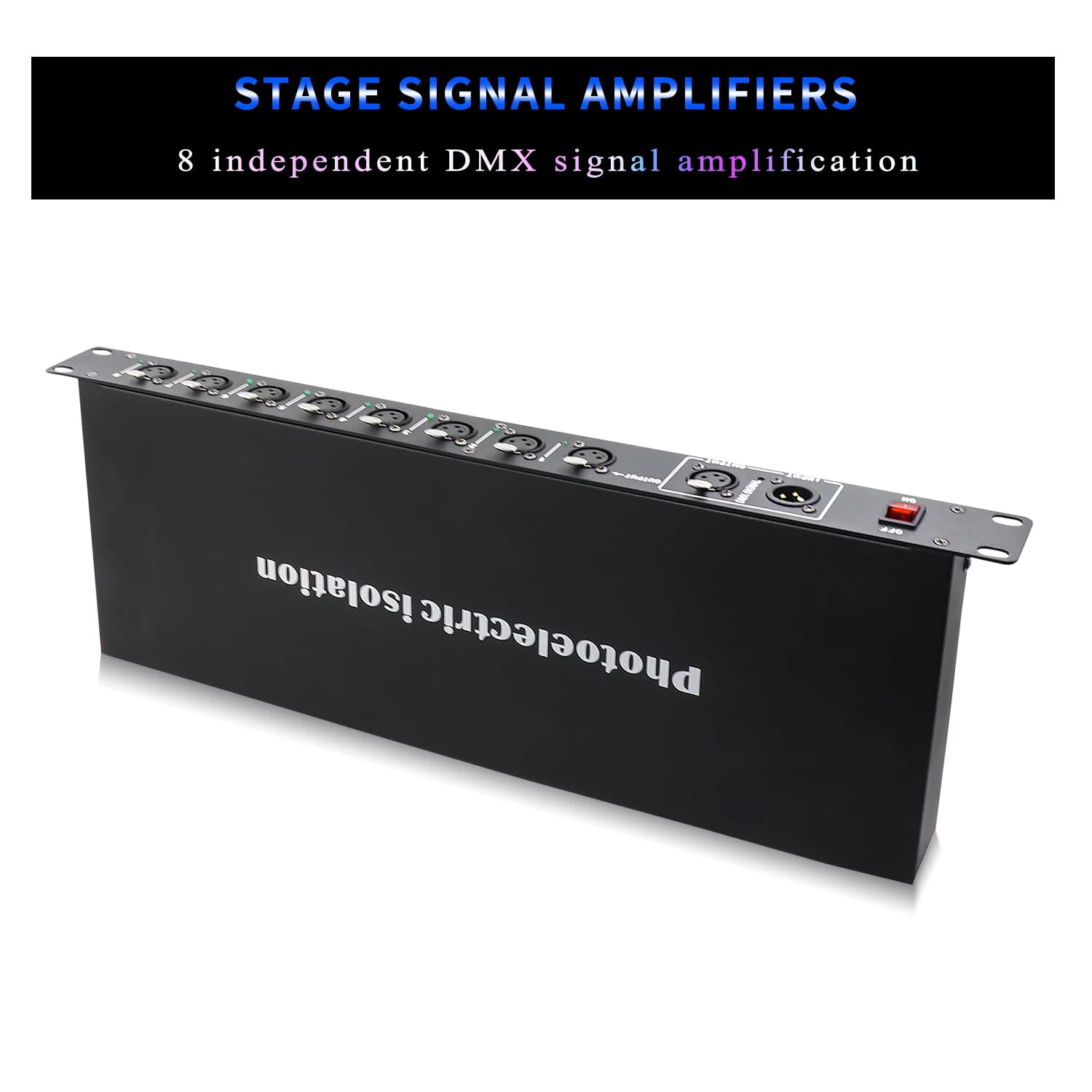 8 Channel DMX512 DMX Splitter Stage Lighting Signal Amplifier Professional DMX512 Stage Lighting Controller
