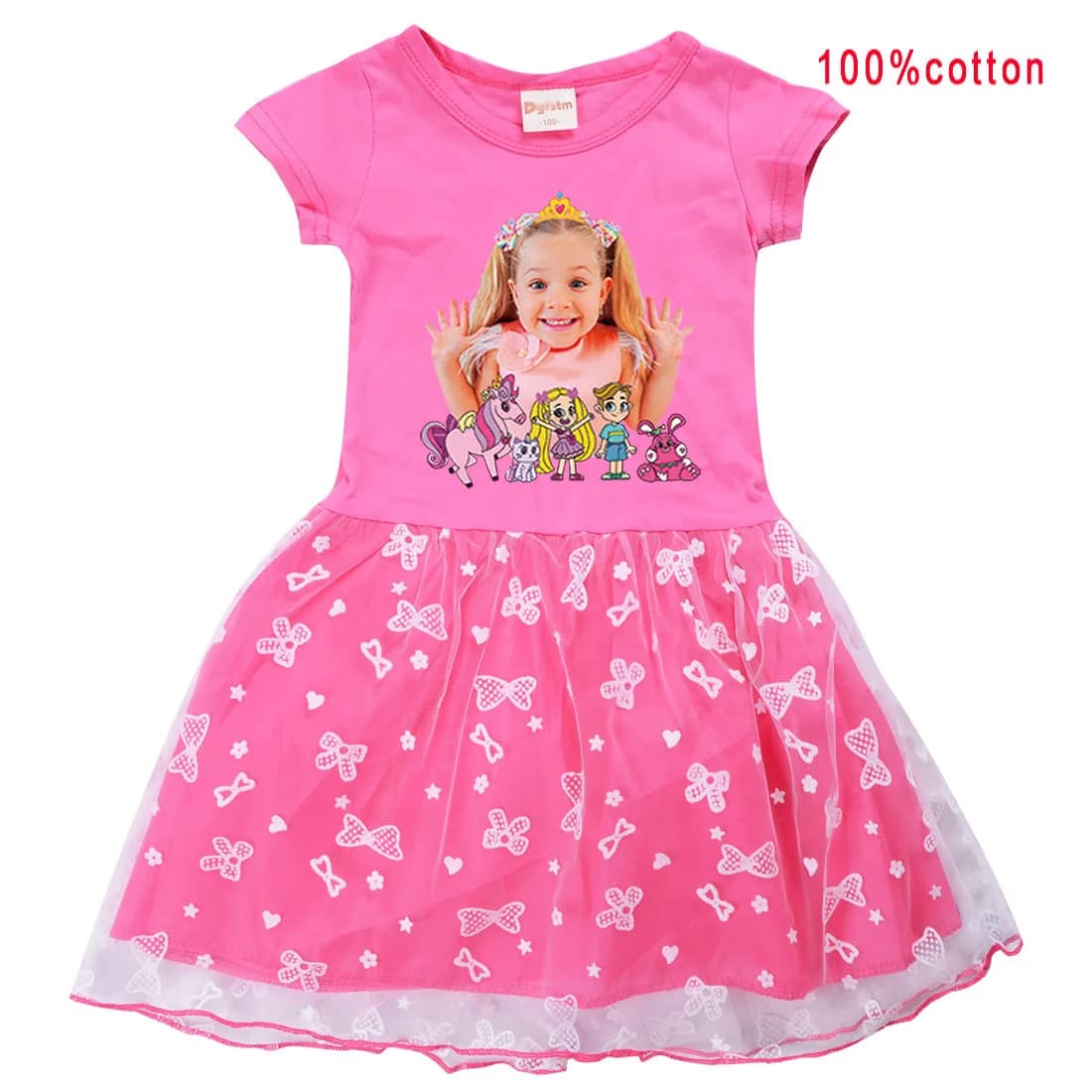 Kawaii Russian Like Nastya Dress Kids Summer Dress Baby Girls Casual Dresses Kids Wedding Party Princess Vestido