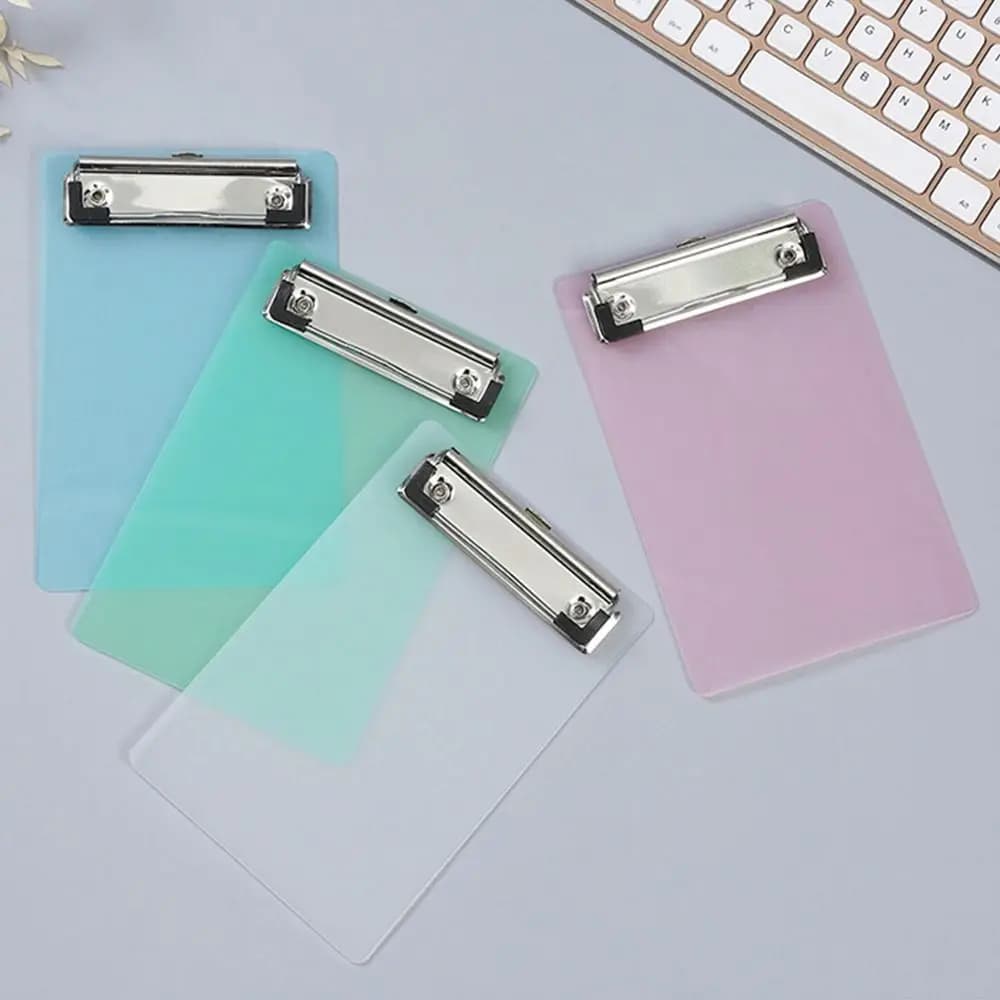 Writing Sheet Pad Mini A6 File Folder With Low Profile Gold Clip Writing Tablet File Folder Board Clamp Document Folder