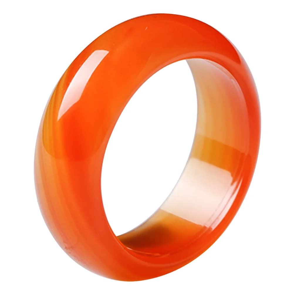 Chalcedony Gold Rings Agate Band High Carnelian Jewelry Miss