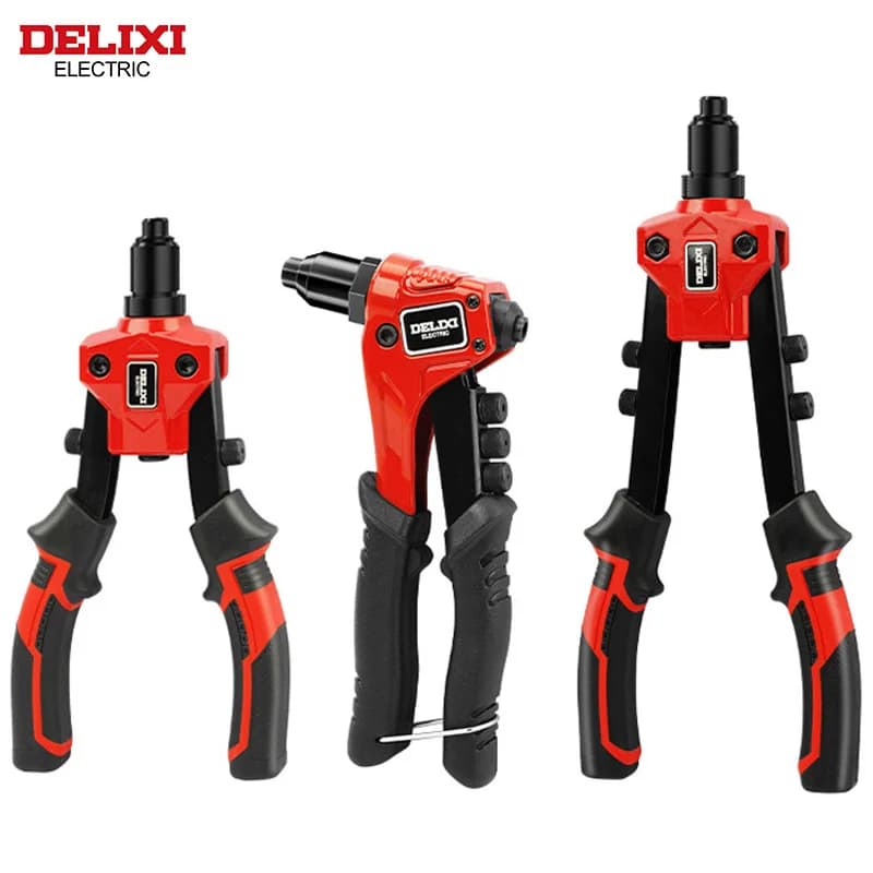 DELIXI ELECTRIC Rivet Gun，Manual Professional Pull Gun High Lever More labor-saving，Tightening andRiveting of Metal SheetandPipe