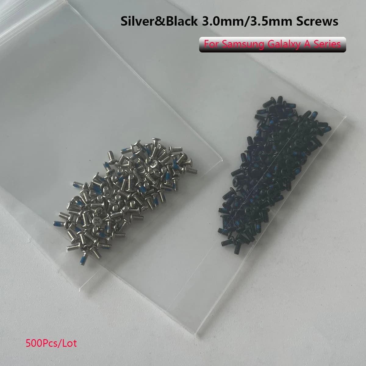 500Pcs 3.0MM 3.5MM Screws for Samsung Galaxy A50 A70 A20 A40 A21 A31 A41 A51 A32 A42 A52 A72 A33 A53 A73 A12 A13 Phone Screw