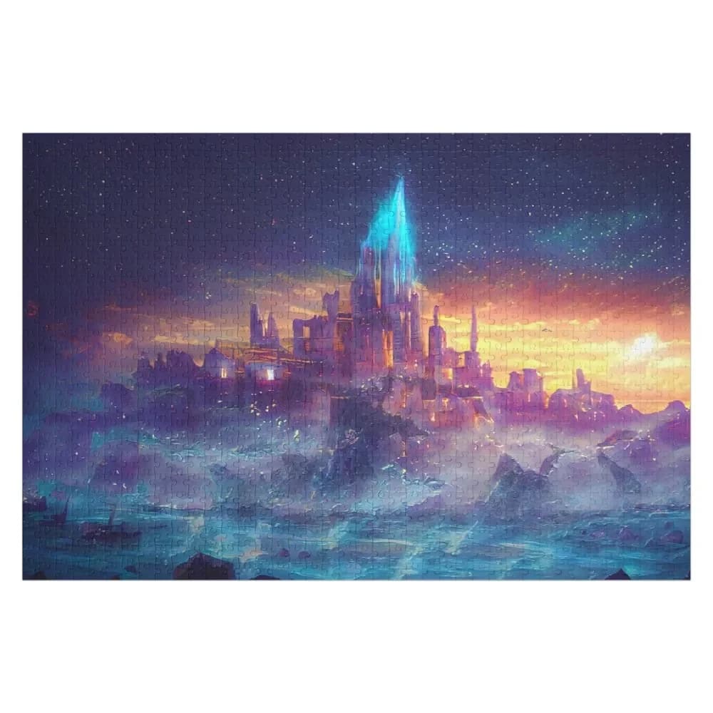 Crystal City Jigsaw Puzzle Baby Wooden Custom Child Gift Christmas Toys Customized Kids Gift Puzzle