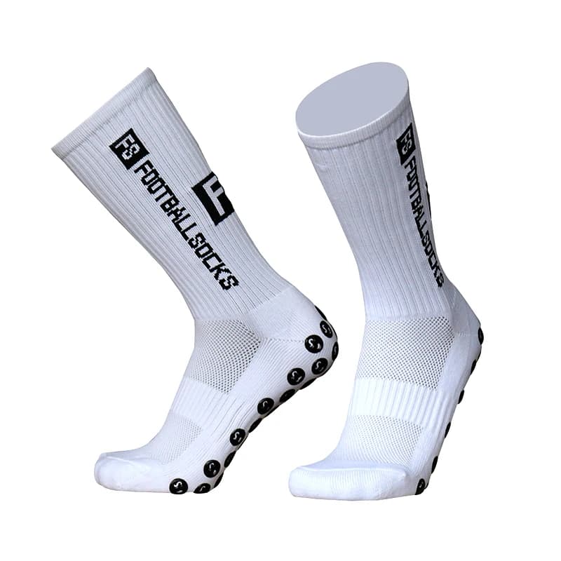 Football Knee High White Socks Men Round Silicone Suction Cup Grip Anti Slip Soccer Socks Sports Women Baseball Rugby Socks 2022