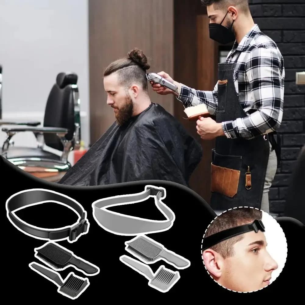DIY Home Hair Trimming Haircuts Curved Headband Barber Fade Combs Set Hair Cutting Tool For Gradient Hairstyle Shaving Template