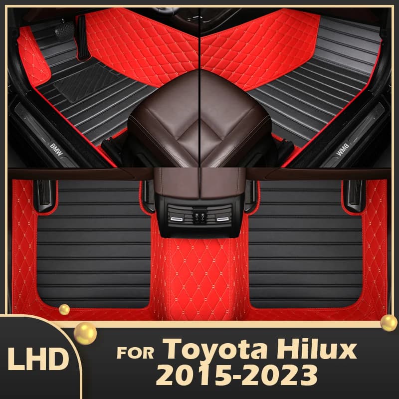 Car floor mats for Toyota HILUX 2015 2016 2017-2019 2020 2021 2022 2023 Custom auto foot Pads automobile interior accessories