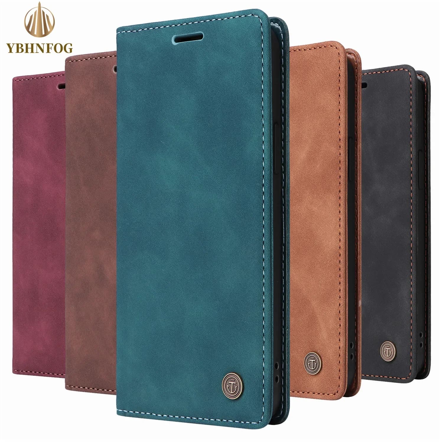 Leather Flip Phone Case For Samsung Galaxy A14 A15 A34 A54 A33 A53 A73 A12 A22 A32 A52S A72 A21S A51 A71 A50S A20 Wallet Cover