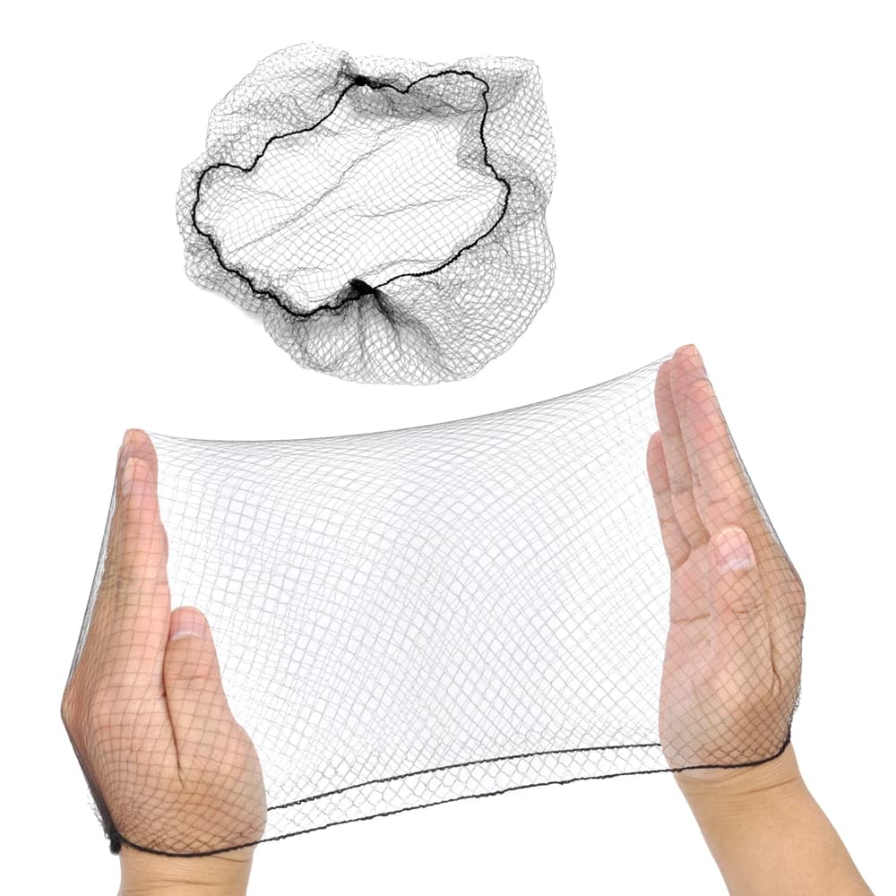 100pcs/lot  21” Inches Comfortable Invisible Durable Elastic Lightweight Honeycomb Nylon Hair Net for Food Service, Ballet Bun,