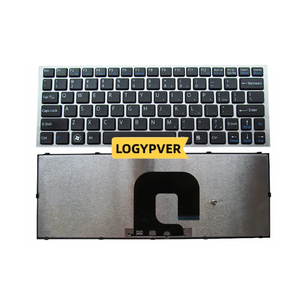 US Laptop Keyboard for Sony PCG-31311T PCG-31311U PCG-31211W PCG-31211T VPCYB47KD English Black Silver