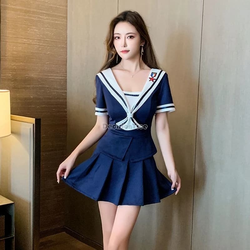 2025 massage sauna technician garment academy style navy jk uniform health preservation etiquette reception fashionable clothing
