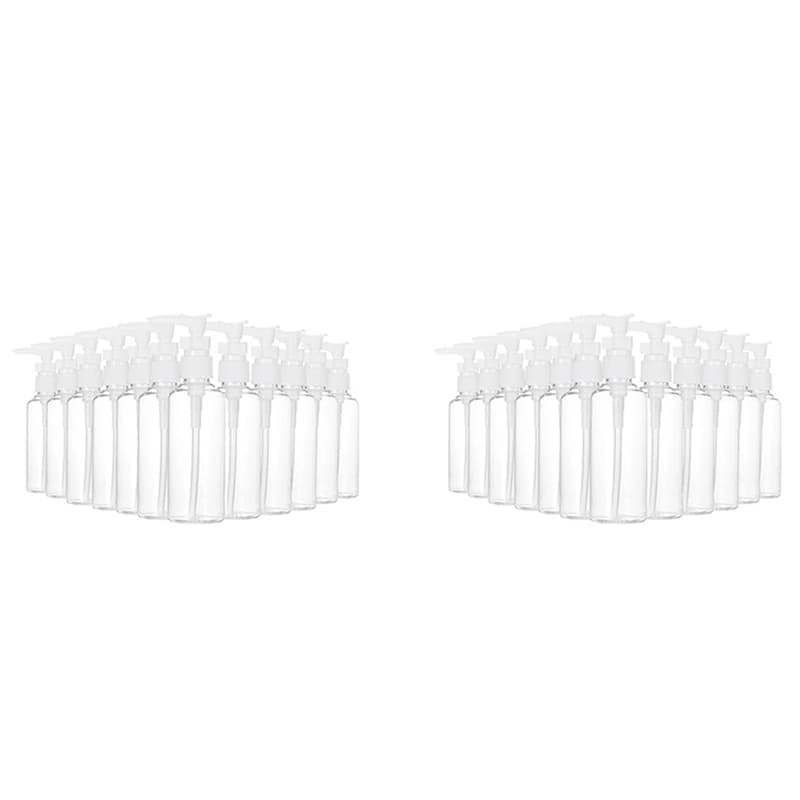 24 Pack 3.4Oz/100Ml Transparent Travel Bottles Pump Bottle Lotion Dispenser Bottle For Water, Massage Oil, Shampoo