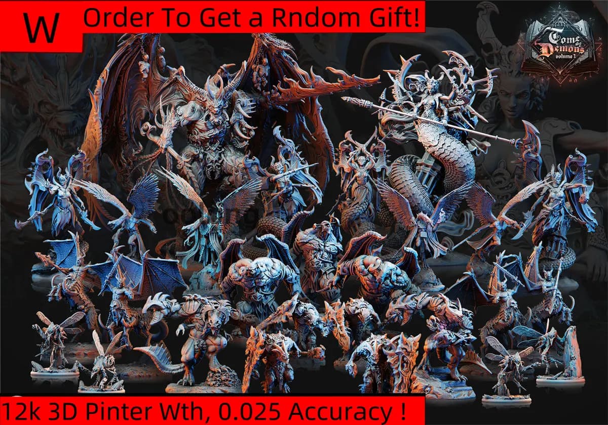 Dnd Miniatures Figures Demon Snake Banshee Centaur Fantastic Demon Pioneer DND Villain 3d Printing